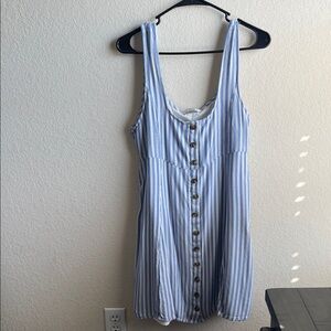 American Eagle Outfitters Blue and White Striped Shirt